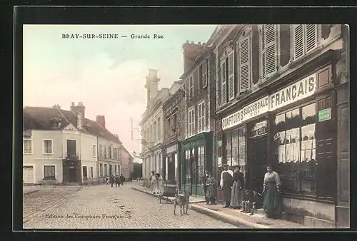 AK Bray-sur-Seine, Grande Rue