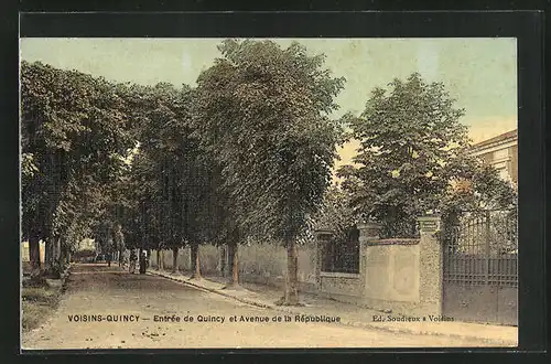 AK Voisins-Quincy, Entrée de Quincy et Avenue de la République