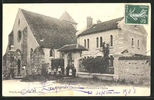 AK Montigny-s-Loing, Le Presbytère et l`Eglise