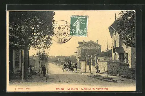 AK Chelles, La Marne, L`Avenue du Commerce