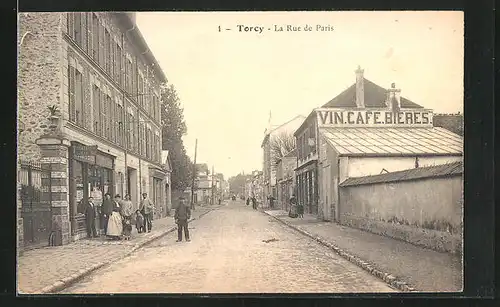 AK Torcy, La Rue de Paris