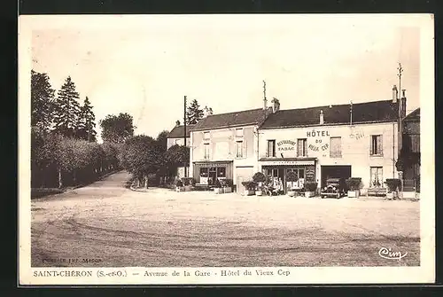 AK Saint-Chéron, Avenue de la Gare, Hôtel du Vieux Cep