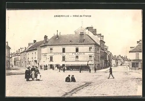 AK Angerville, Hôtel de France