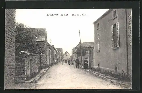 AK Sennenoy-le-Bas, Rue de la Gare