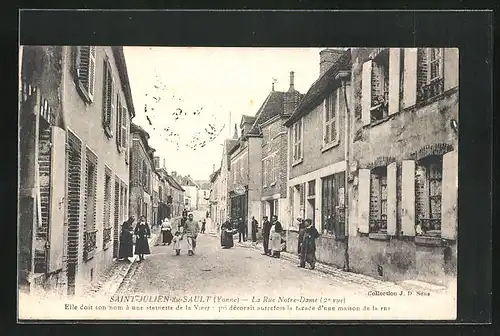 AK Saint-Julien-du-Sault, La Rue Notre-Dame
