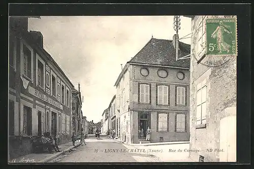 AK Ligny-le-Chatel, Rue du Caroge