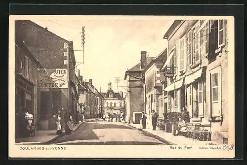 AK Coulanges-sur-Yonne, Rue du Pont