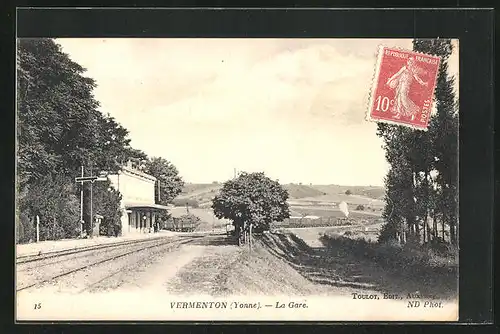 AK Vermenton, La Gare, Bahnhof