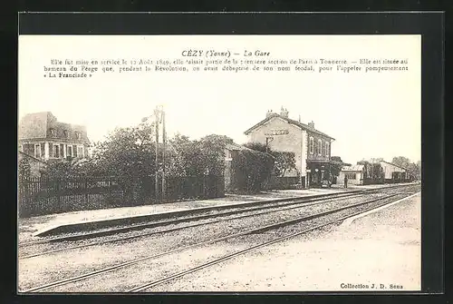 AK Cezy, La Gare, Bahnhof