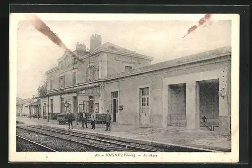 AK Joigny, La Gare, Bahnhof