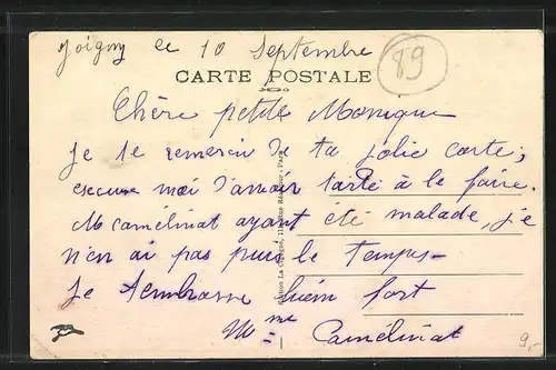 AK Joigny, La Gare, Bahnhof