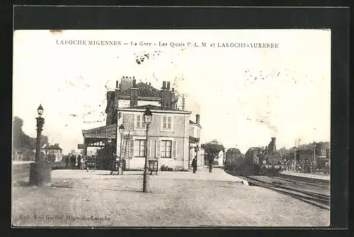 AK Laroche-Migennes, La Gare, Bahnhof
