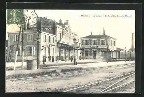 AK Laroche, La Gare et le Buffet, Bahnhof