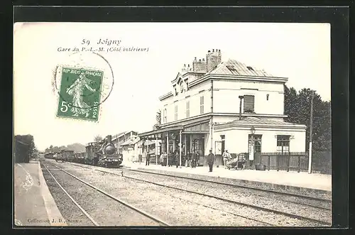 AK Joigny, La Gare, Bahnhof
