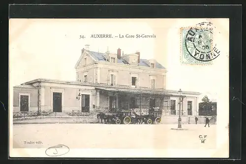 AK Auxerre, La Gare, Bahnhof