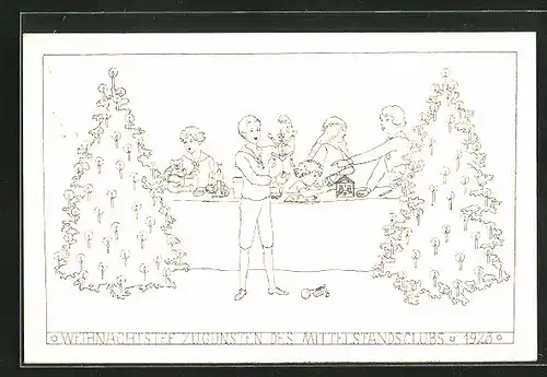 AK Weihnachtstee zugunsten des Mittelstandsclubs 1928 - Kinderfürsorge