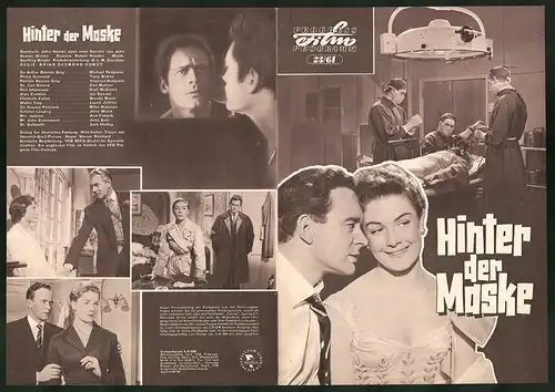 Filmprogramm PFP Nr. 23 /61, Hinter der Maske, Michael Redgrave, Vanessa Redgrave, Regie: Brian D. Hurst