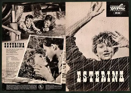 Filmprogramm PFP Nr. 19 /61, Esterina, Carla Gravina, Geoffrey Horne, Regie: Carlo Lizzani