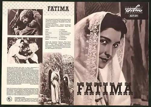 Filmprogramm PFP Nr. 127 /59, Fatima, T. Kokowa, I. Russinow, Regie: Siko Dolidse