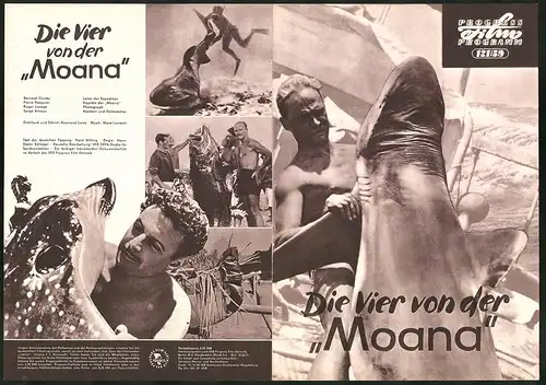 Filmprogramm PFP Nr. 121 /59, Die Vier von der Moana, Bernard Gorsky, Naturdokumentation