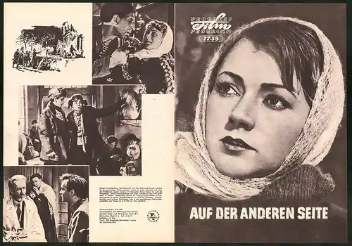 Filmprogramm PFP Nr. 77 /59, Auf der anderen Seite, J. Pusyrjow, L. Kassatkina, Regie: Fjodor Filippow