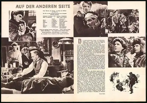 Filmprogramm PFP Nr. 77 /59, Auf der anderen Seite, J. Pusyrjow, L. Kassatkina, Regie: Fjodor Filippow