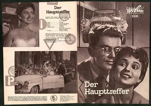 Filmprogramm PFP Nr. 75 /59, Der Haupttreffer, Ivo Palec, Jaroslava Panyrkova, Regie: Ivo Novak