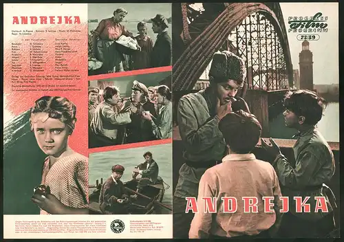 Filmprogramm PFP Nr. 73 /59, Andrejka, N. Timofejew, L. Grizenka, Regie: N. Lebedew