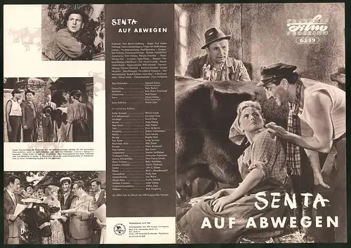 Filmprogramm PFP Nr. 65 /59, Senta auf Abwegen, Günther Simon, Karin Buchali, Regie: Prof. Martin Hellberg