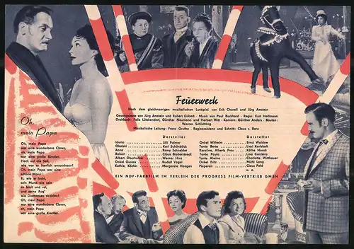 Filmprogramm PFI Nr. 43 /55, Feuerwerk, Lilli Palmer, Karl Schönböck, Romy Schneider, Regie: Kurt Hoffmann