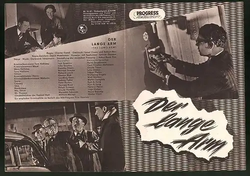 Filmprogramm PFI Nr. 14 /57, Der lange Arm, Jack Hawkins, John Stratton, Regie: Charles Frend