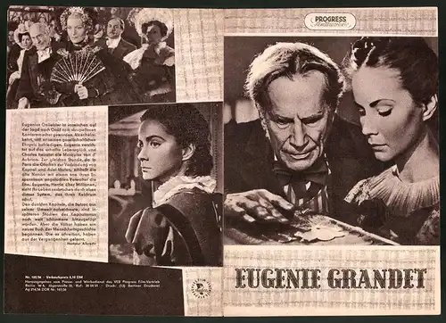 Filmprogramm PFI Nr. 102 /56, Eugenie Grandet, Alida Valli, Gualtiero Tumiati, Regie: Mario Soldati