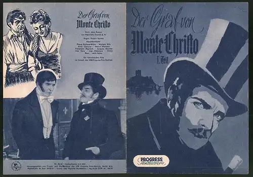 Filmprogramm PFI Nr. 98 /55, Der Graf von Monte Christo - 1. Teil, P. Richard-Willm, Michèle Alfa, Regie: Robert Vernay