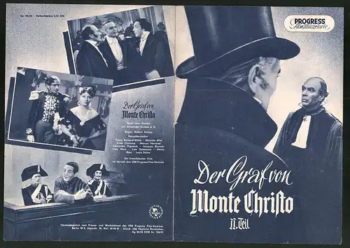 Filmprogramm PFI Nr. 99 /55, Der Graf von Monte Christo - 2. Teil, P. Richard-Willm, Michèle Alfa, Regie: Robert Vernay