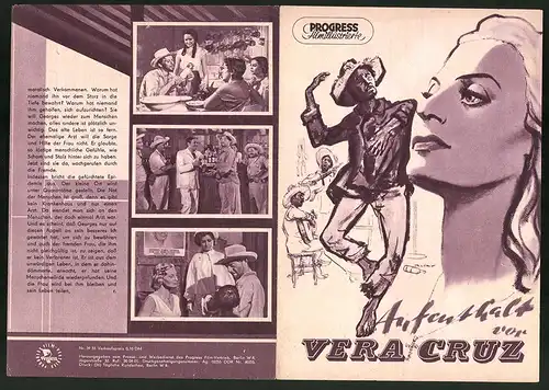 Filmprogramm PFI Nr. 39 /55, Aufenthalt vor Vera Cruz, Victor Manuel Mendoza, Michèle Cordoue, Regie: Yves Allégret