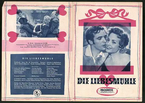 Filmprogramm PFI Nr. 103 /56, Die Liebesmühle, Carmen Sevilla, Francisco Rabal, Regie: Léon Klimovsky