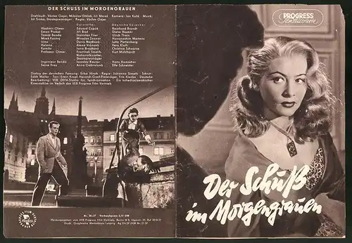 Filmprogramm PFI Nr. 30 /57, Der Schuss im Morgengrauen, E. Cupak, J. Broz, Regie: Vaclav Gajer