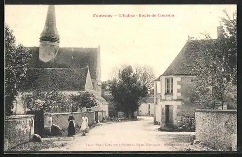 AK Fontenoy, L`Eglise - Route de Courson