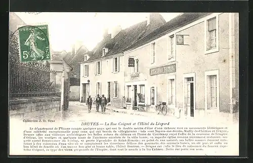 AK Druyes, La Rue Coignet et l`Hotel du Leopard