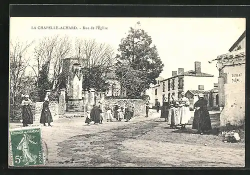 AK La Chapelle-Achard, Rue de l`Eglise