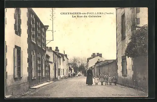 AK Chavagnes-en-Paillers, La Rue du Calvaire