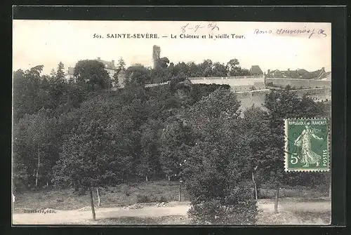 AK Sainte-Severe, Le Chateau et la vieille Tour