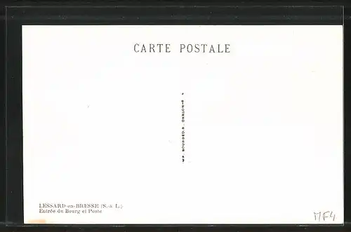 AK Lessard-en-Bresse, Entree du Bourg et Poste