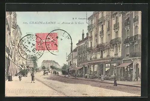 AK Chalon-sur-Saone, Avenue de la Gare