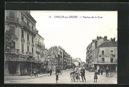 AK Chalon-sur-Saone, Avenue de la Gare