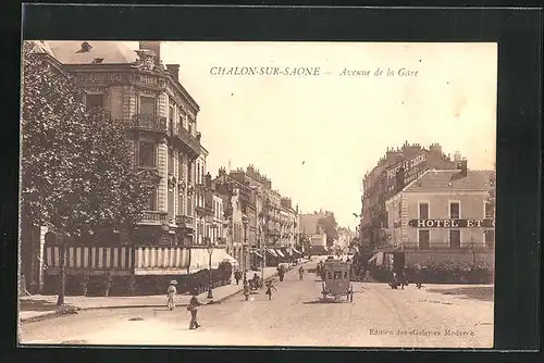 AK Chalon-sur-Saone, Avenue de la Gare