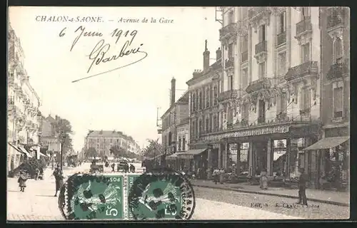 AK Chalon-sur-Saone, Avenue de la Gare