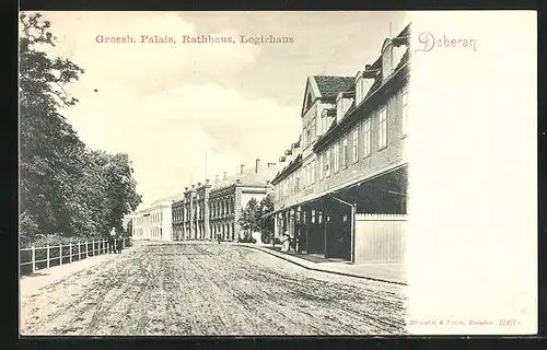 AK Doberan, Grossh. Palais, Rathaus, Logierhaus