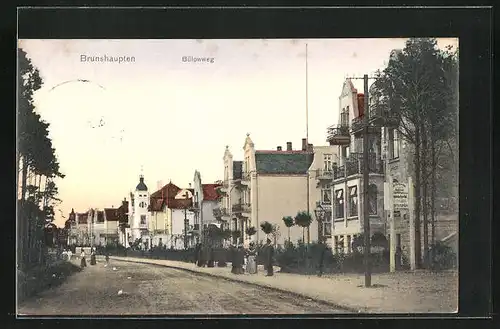 AK Brunshaupten, Bülowweg mit Villen