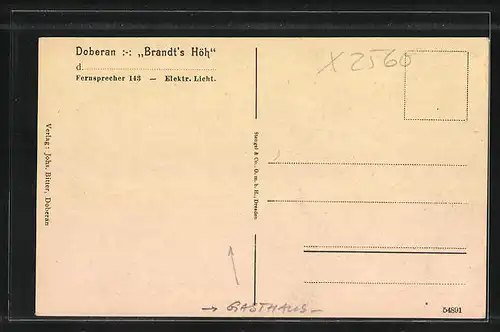 AK Doberan, Gasthaus Brandt`s Höh mit Aussencafé